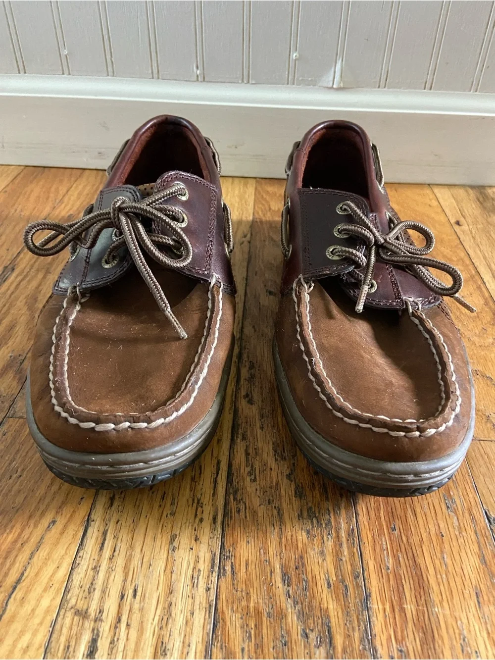 Sperry billfish 3 eye waterproof Brown Leather Boat Shoes 8.5